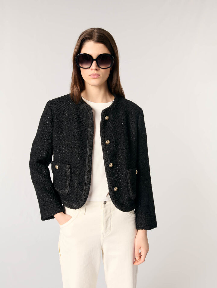 Veste courte en tweed
