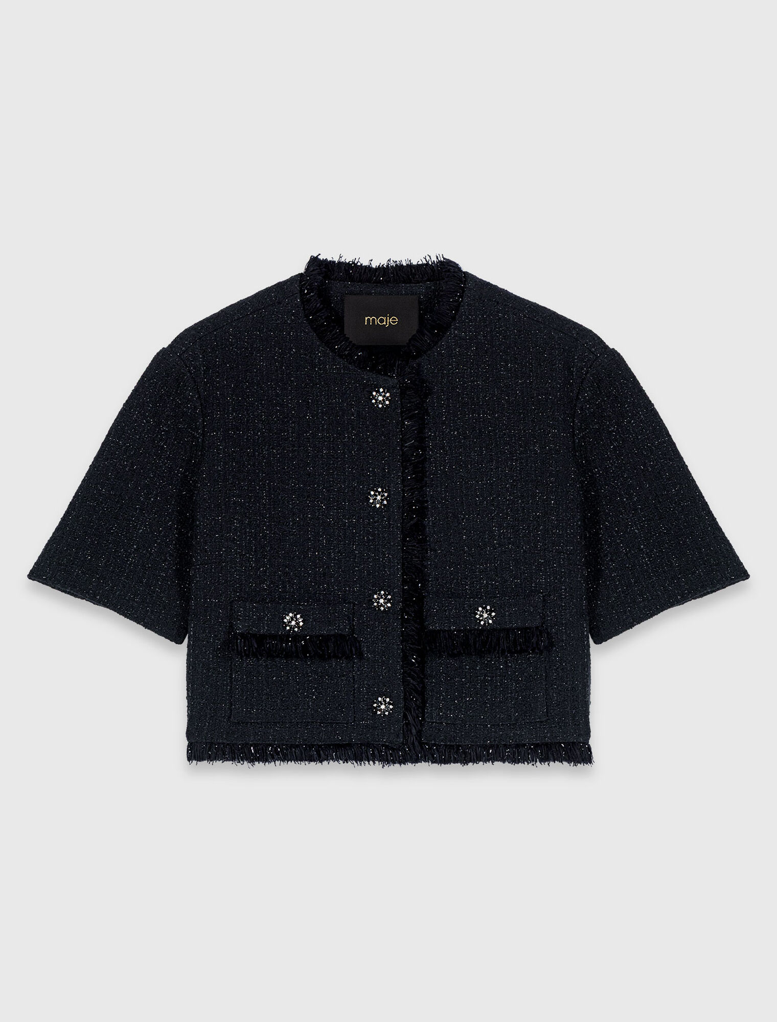 Veste court en tweed brillant