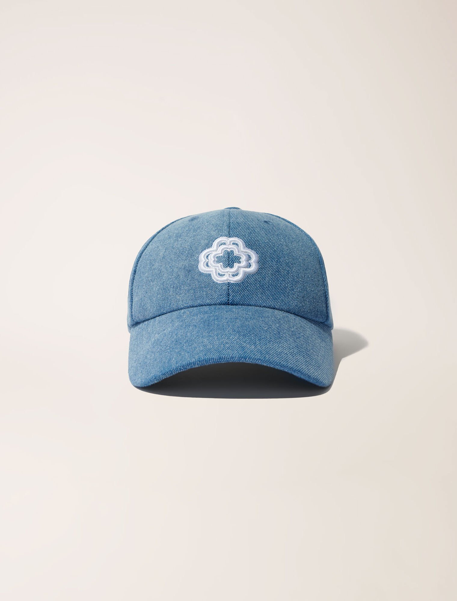 Casquette en denim à logo clover
