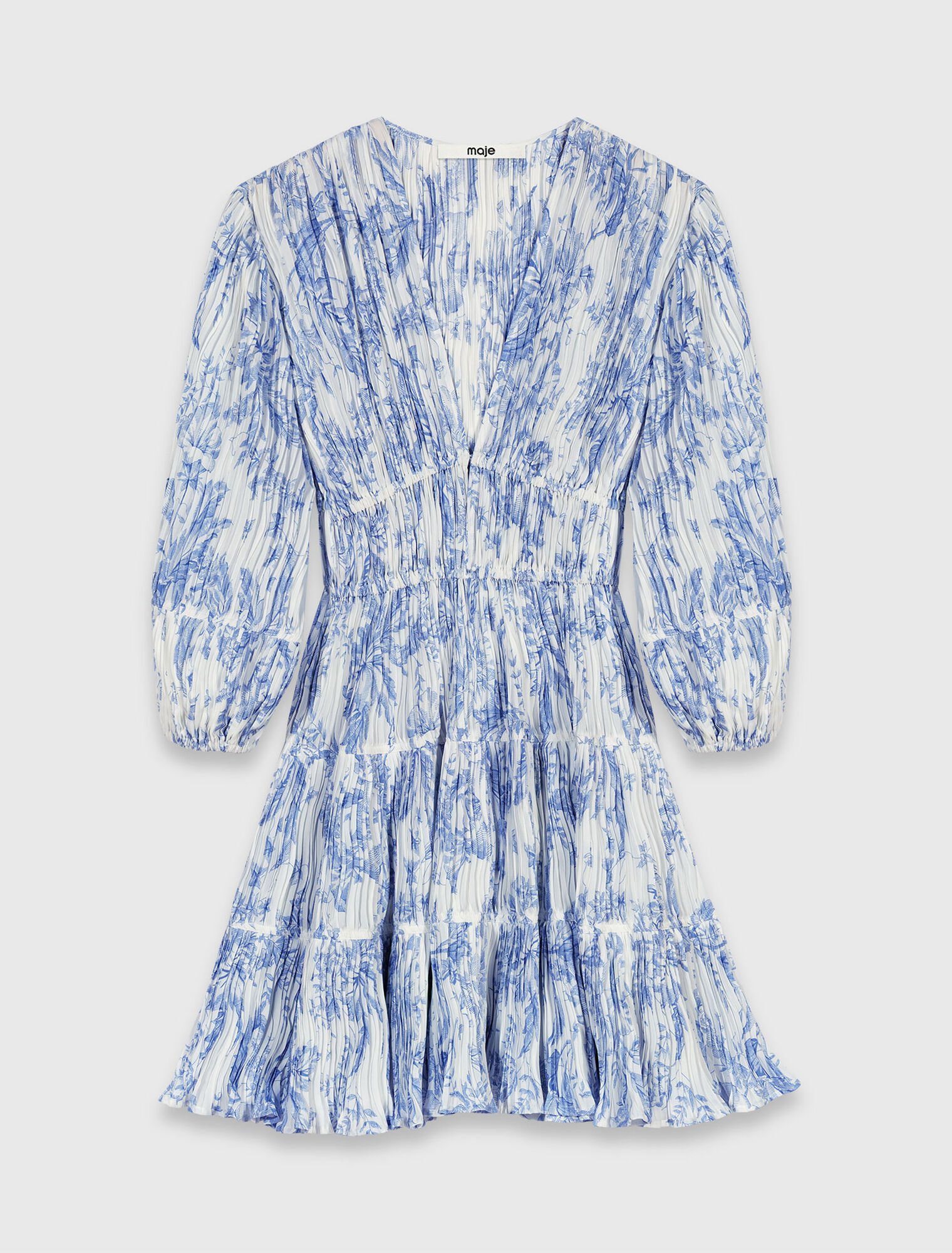 Robe pliss&eacute;e imprim&eacute;e