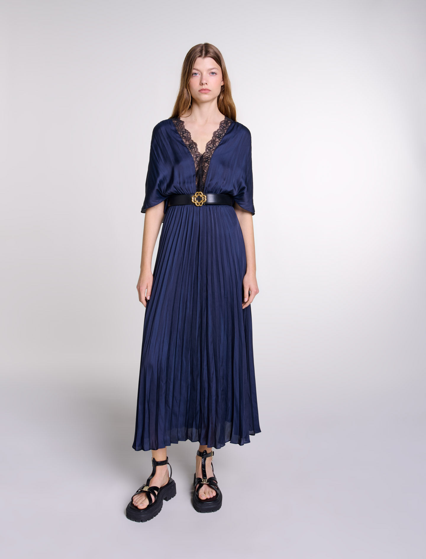 Robe plissée maje new arrivals