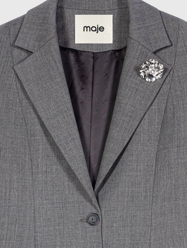 Veste tailleur courte cintr&eacute;e