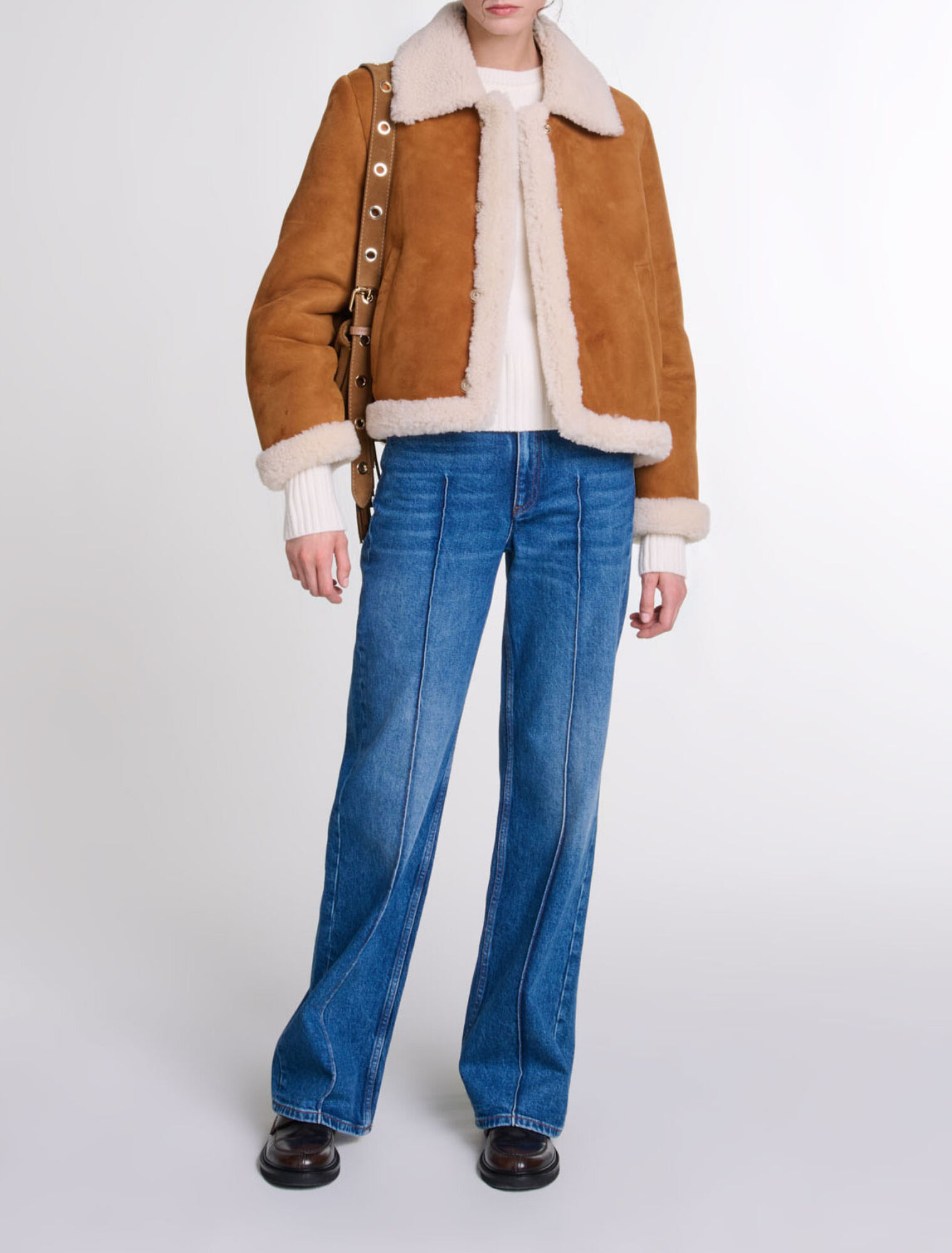 Manteau fourr&eacute; effet mouton