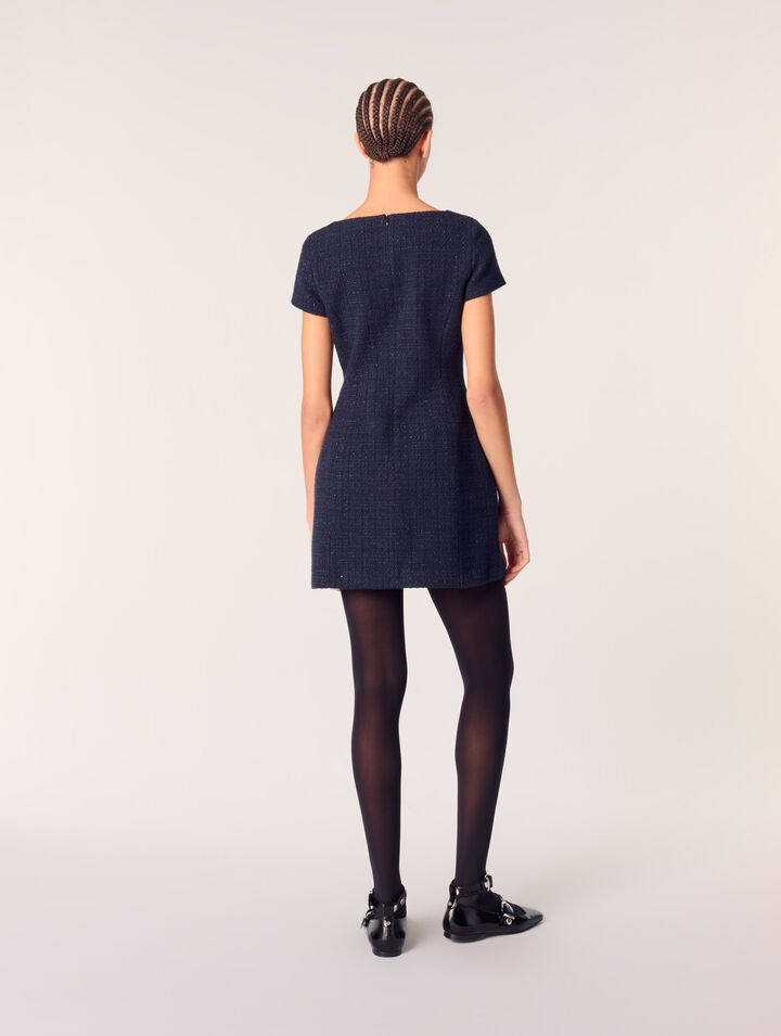 Robe courte en tweed