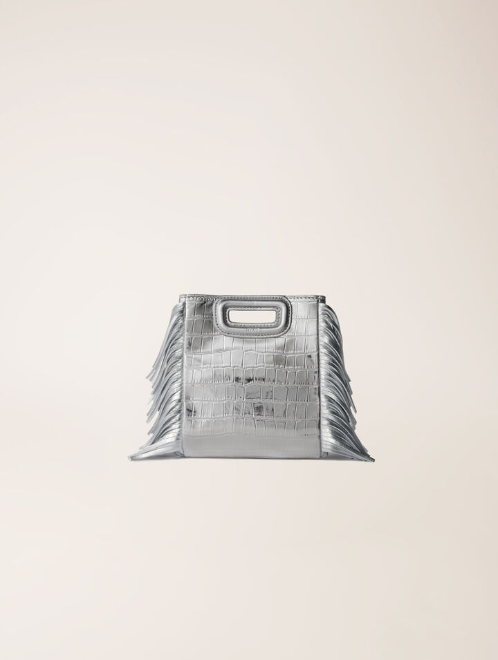 Sac M Mini en cuir effet croco