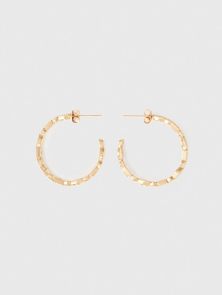 Boucles d'oreilles créoles à strass
