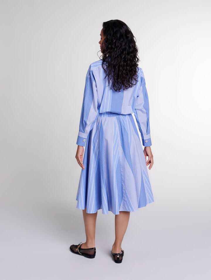 Robe longue loose à rayures 