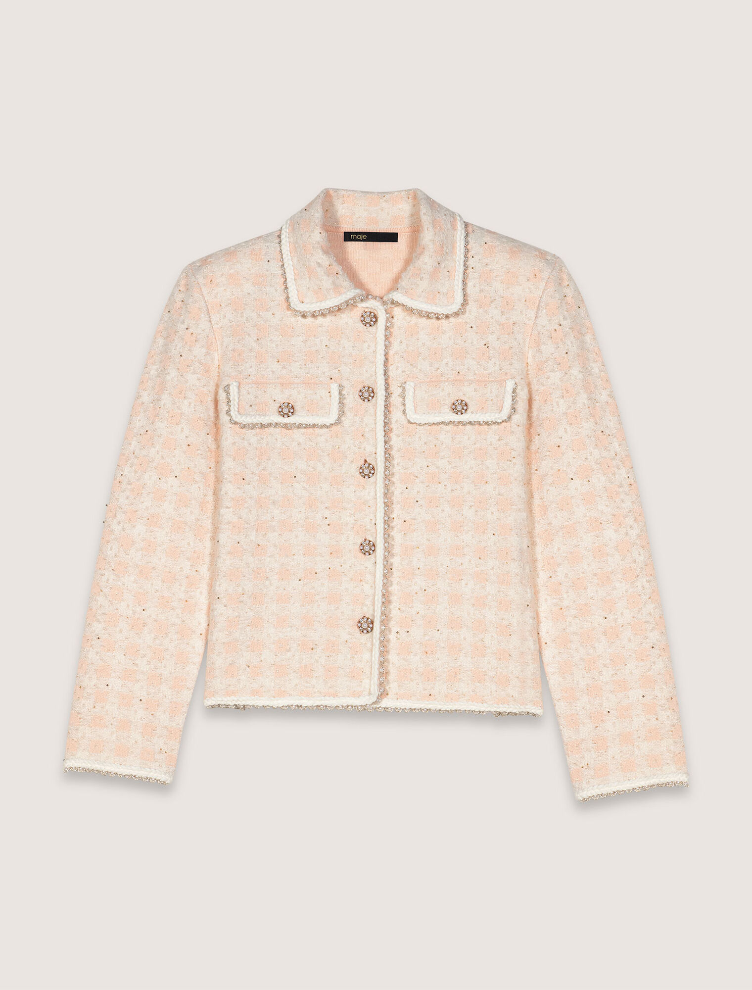 Veste en maille effet tweed