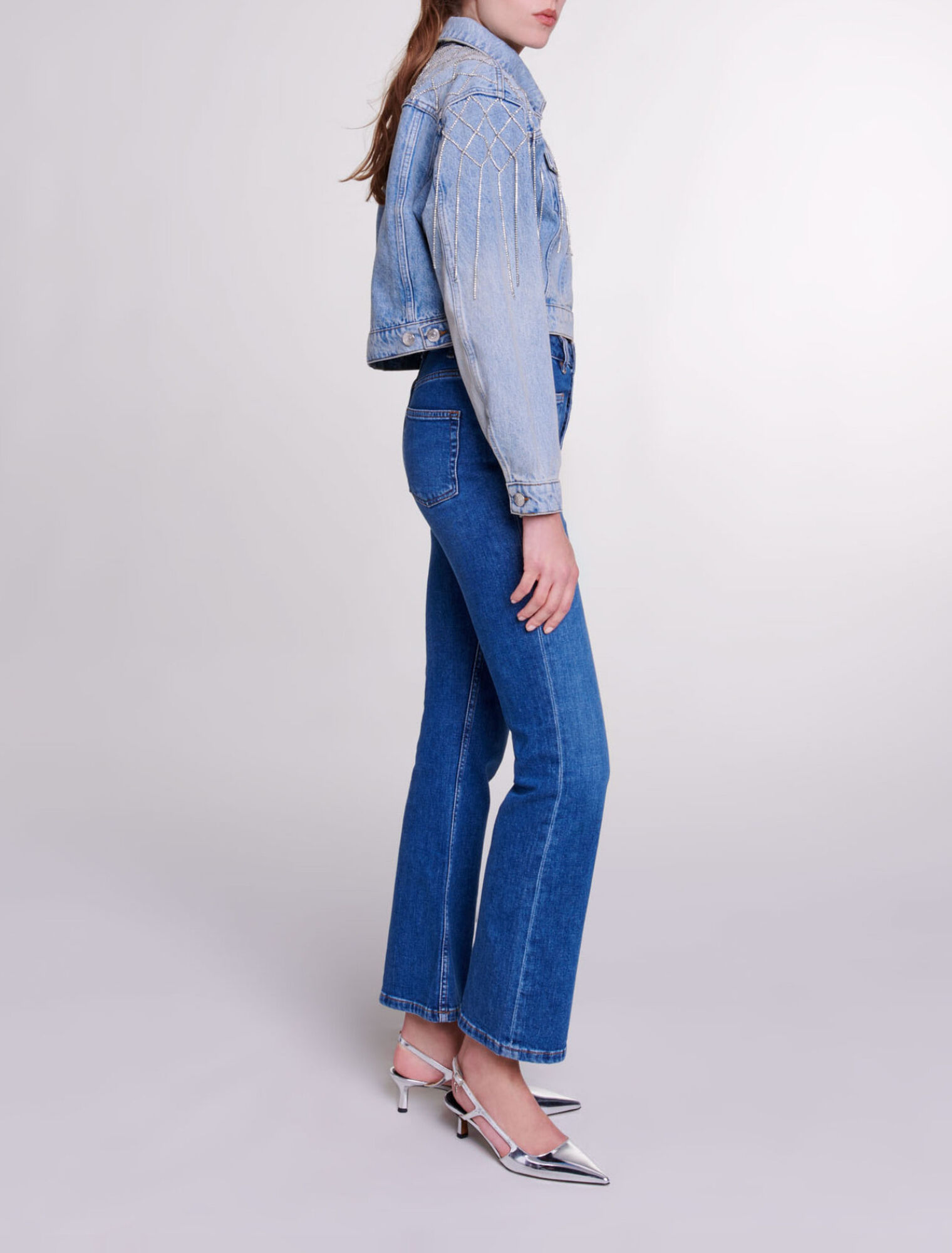 Blouson en jean strassé