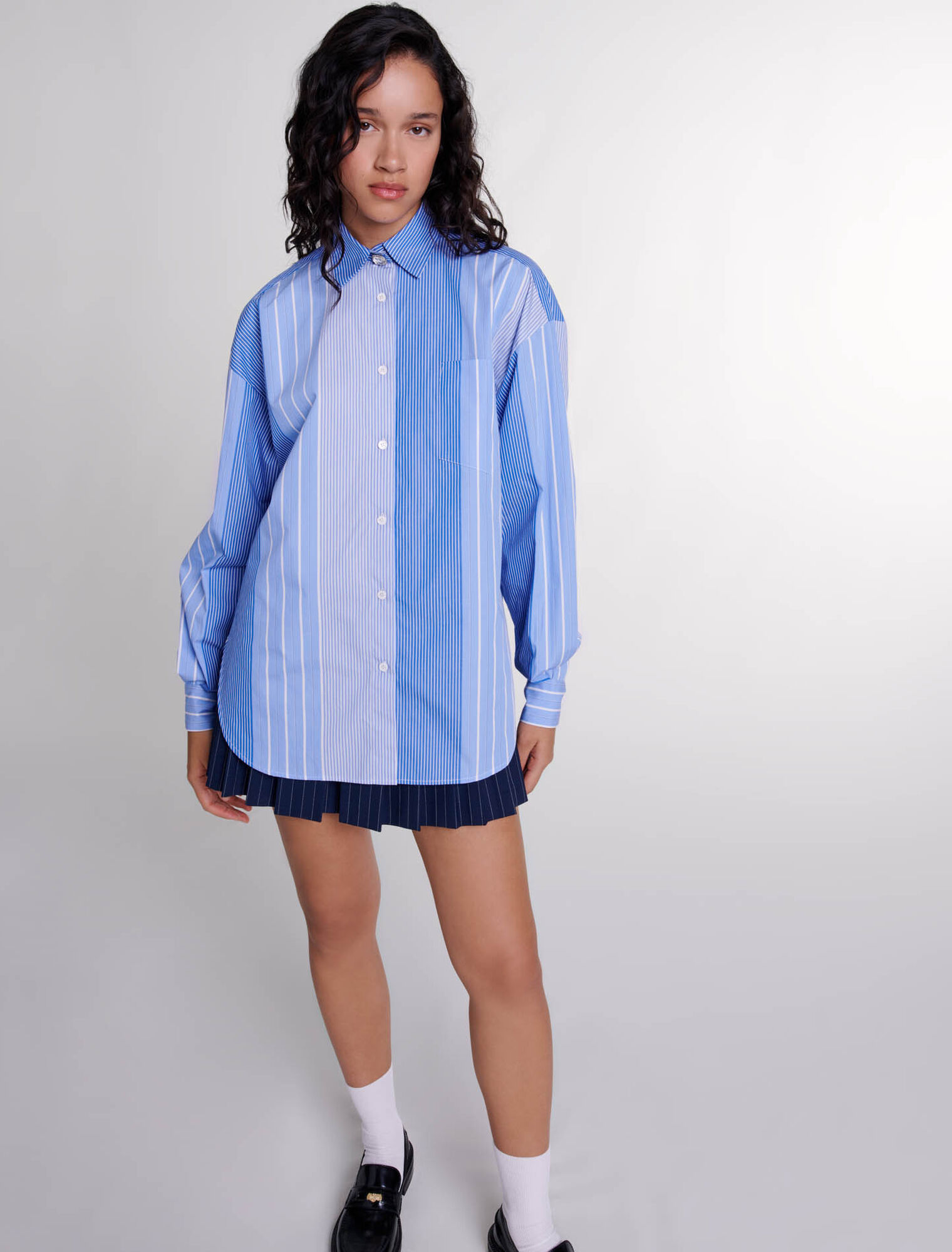 Chemise loose à rayures 