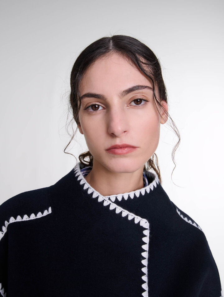 Manteau court double face