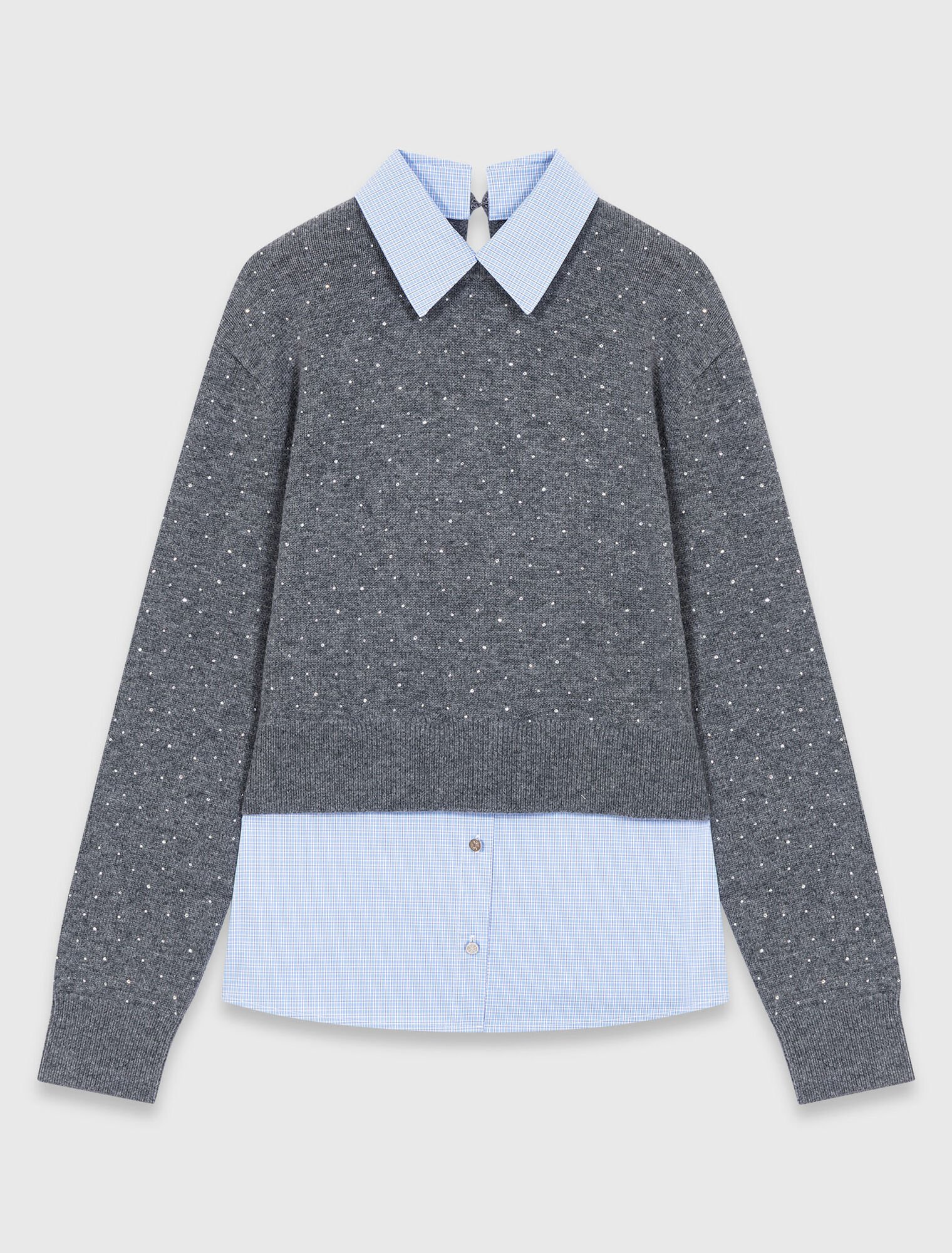 Pull strass&eacute; avec details amovibles