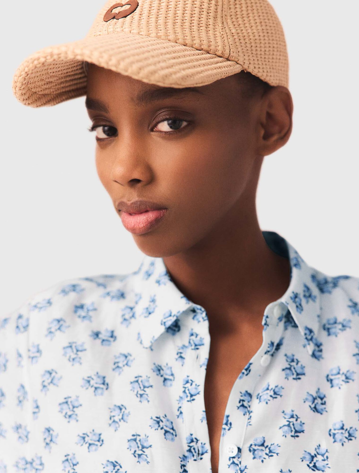 Casquette effet matiere naturelle