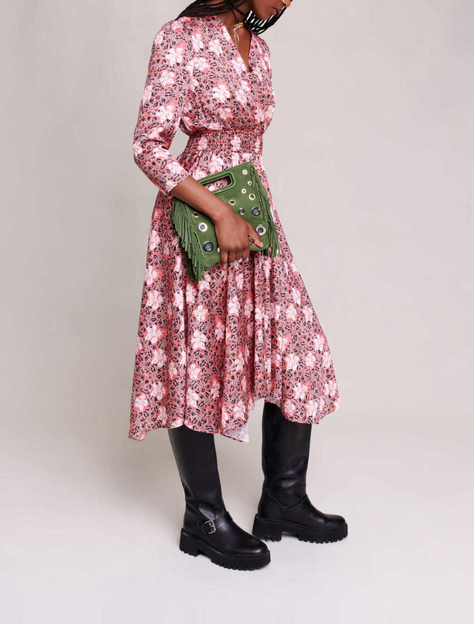 Robe longue à fleurs