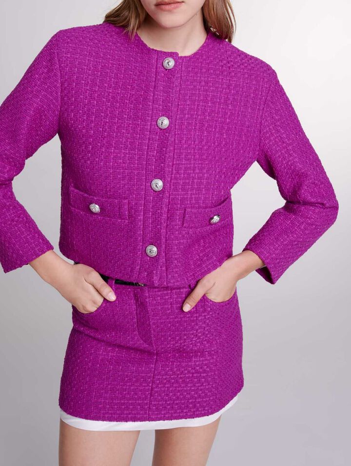Mini-jupe en tweed
