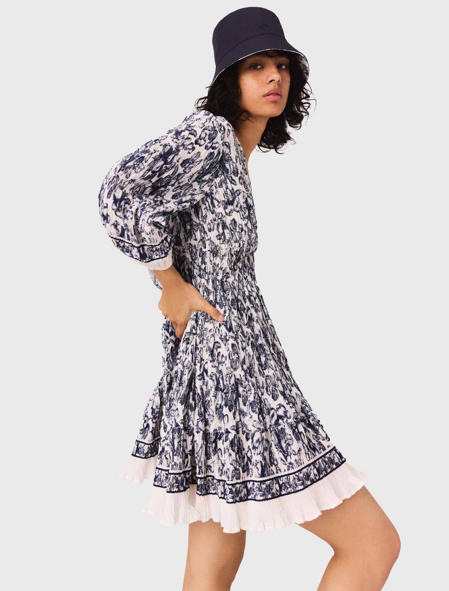 Robe plissée imprimée