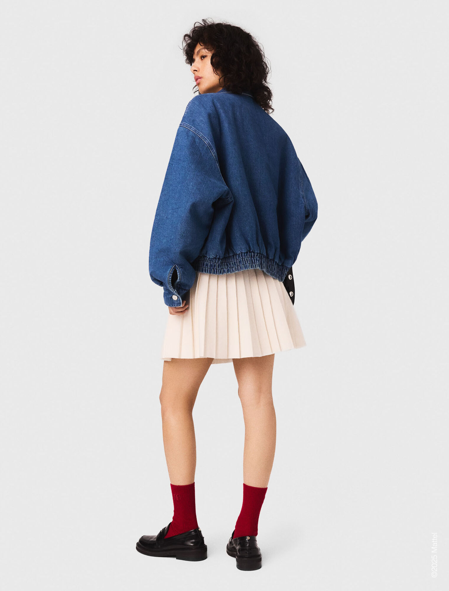 Veste denim oversize brodé