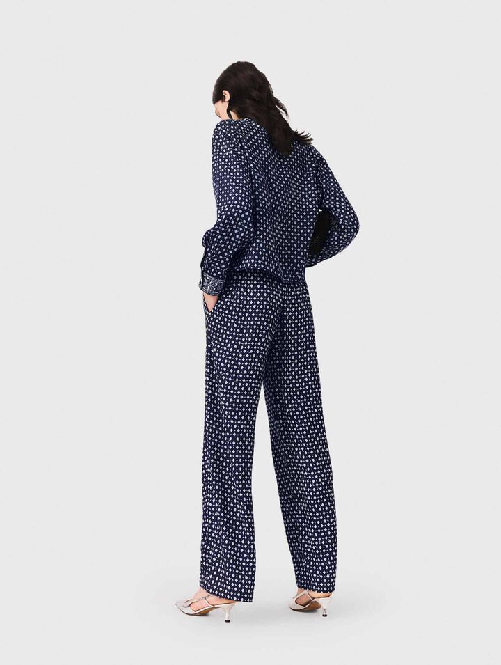 Pantalon imprim&eacute; strass&eacute;