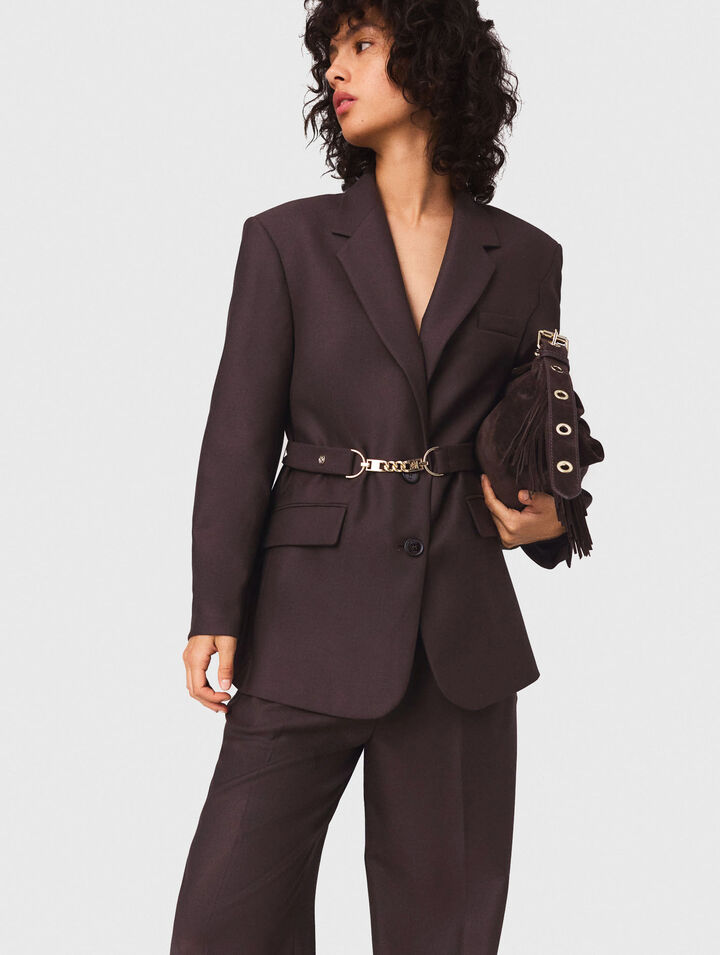 Veste de tailleur à ceinture