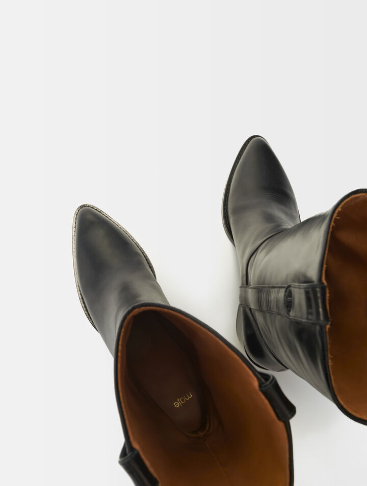 Bottes western en cuir