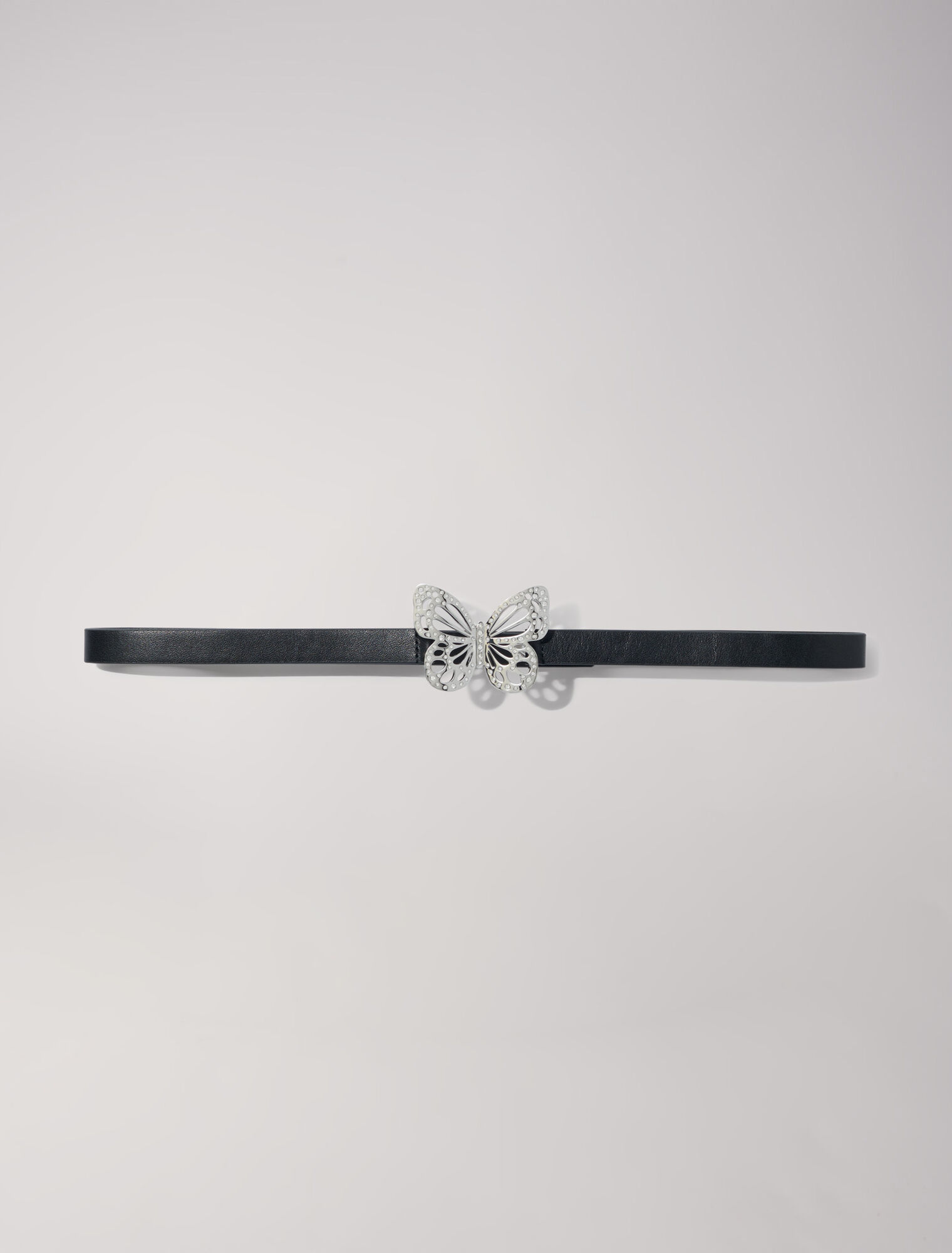 Ceinture fine papillon strassé