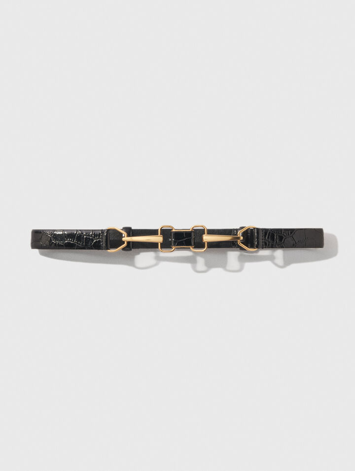 Ceinture en cuir et boucle mors