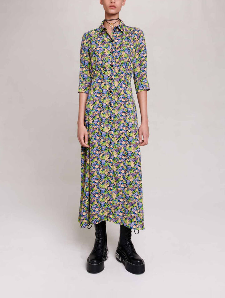 Robe longue fleurie