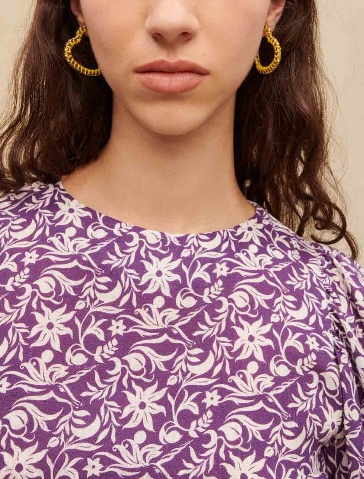 Robe courte imprimé fleuri