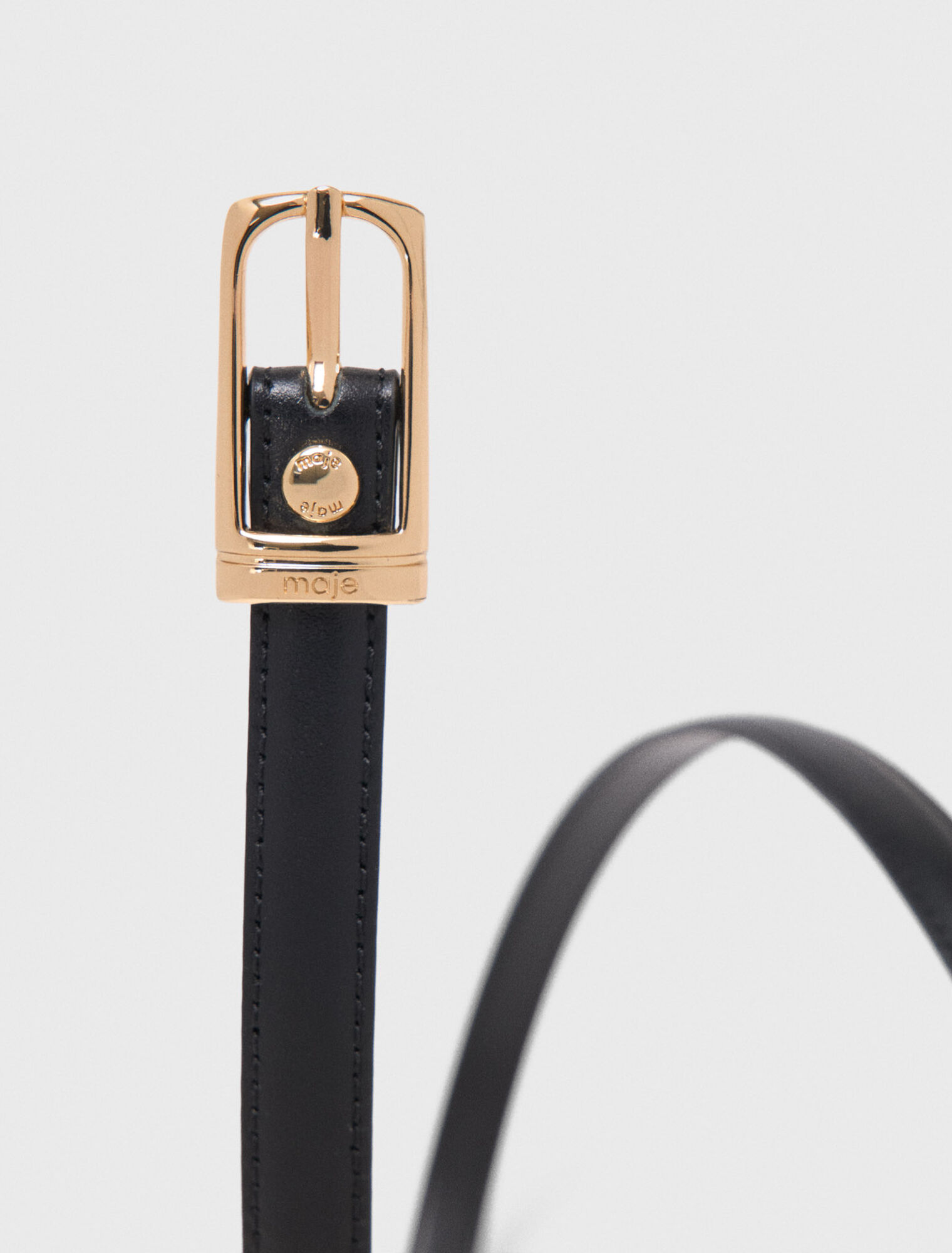 Ceinture fine en cuir