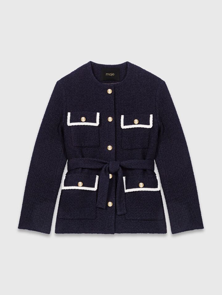 Veste 4 poches en tweed 