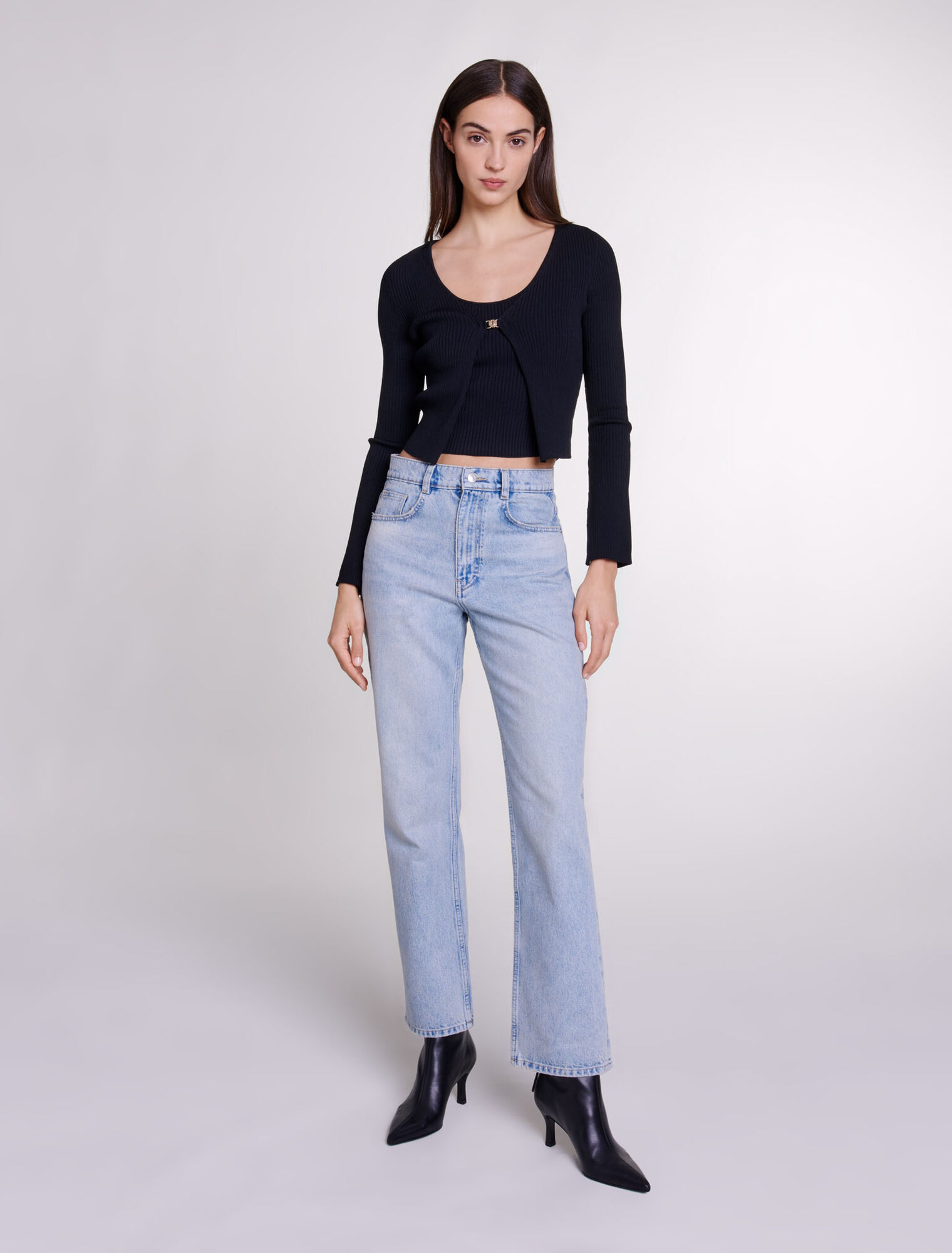 Twin set en maille stretch