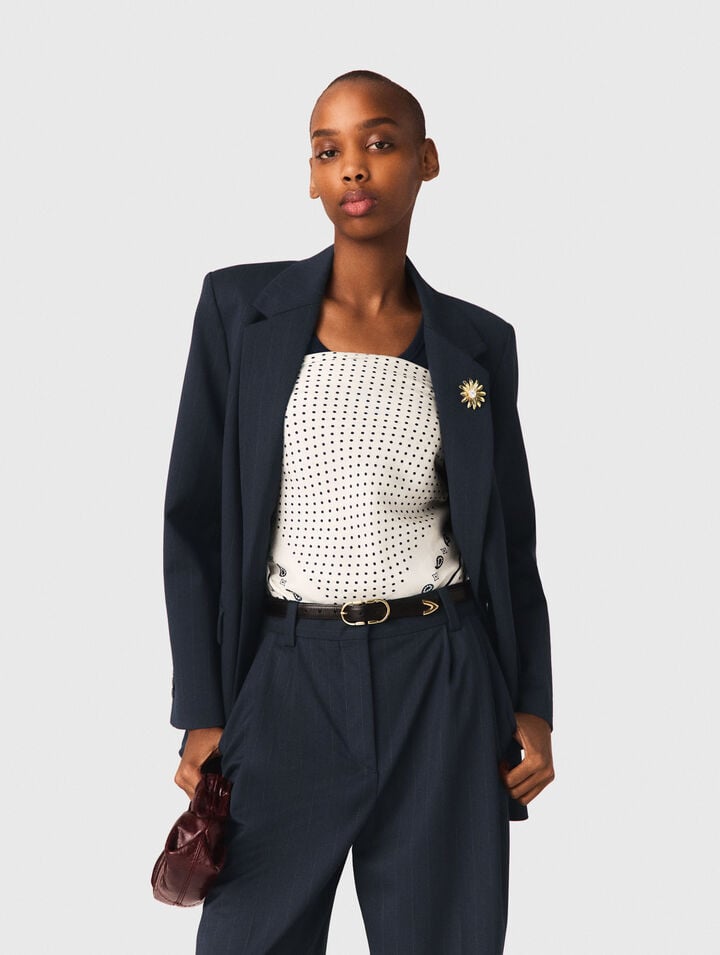 Veste de tailleur &agrave; rayures