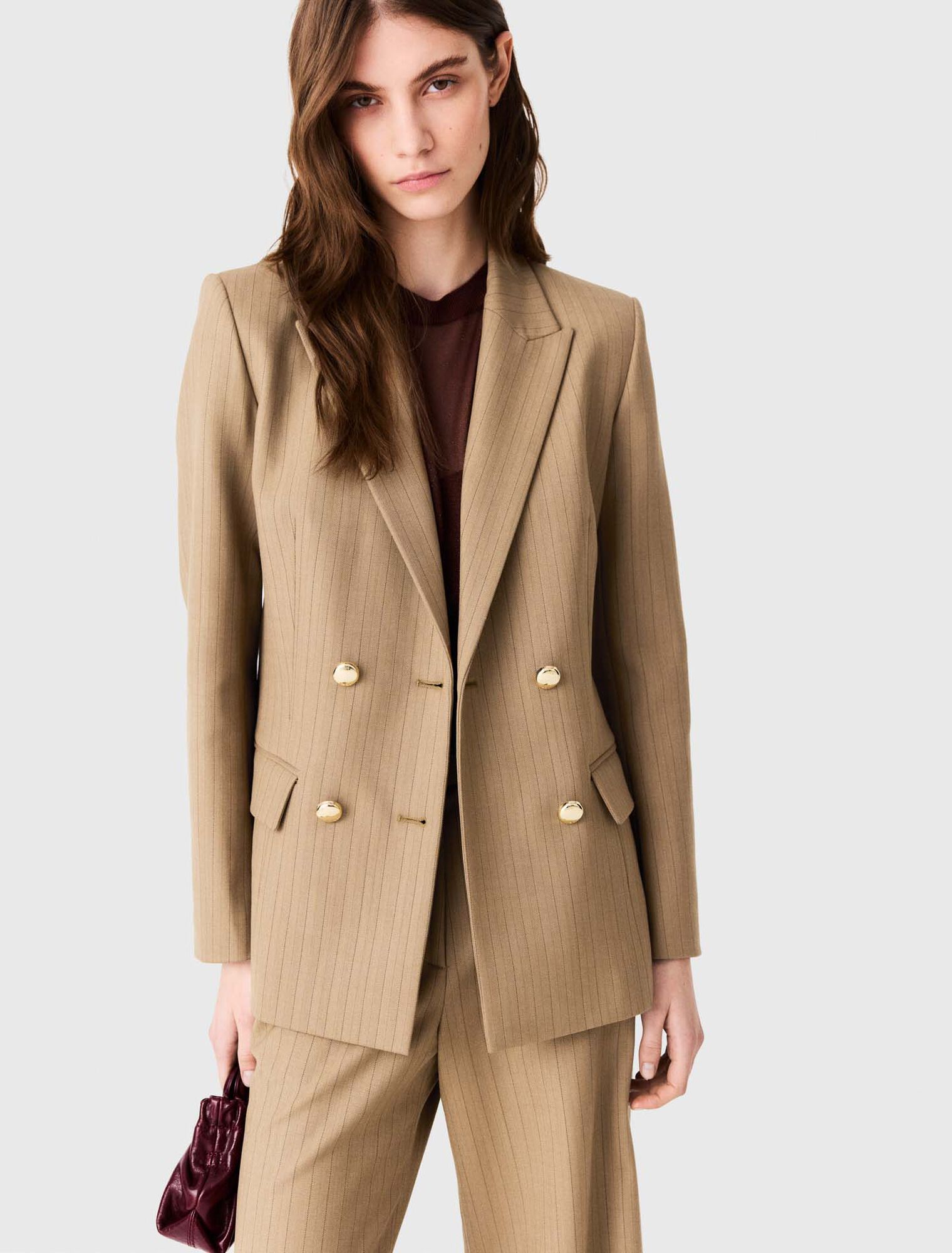 Veste de tailleur crois&eacute;e