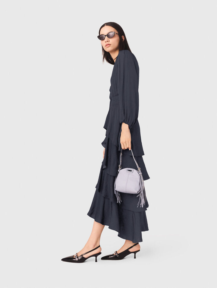 Robe longue &agrave; volants