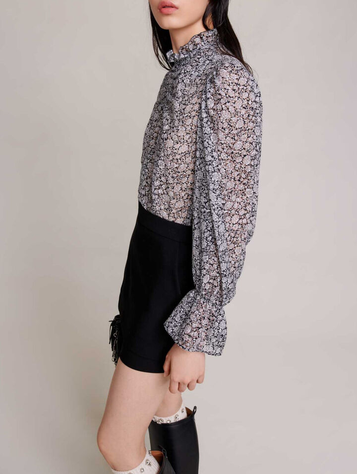 Short jupe en cr&ecirc;pe