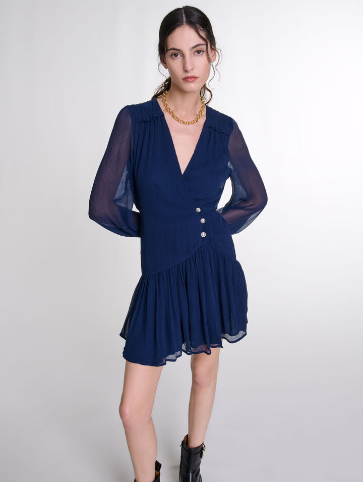 Robe courte volantée