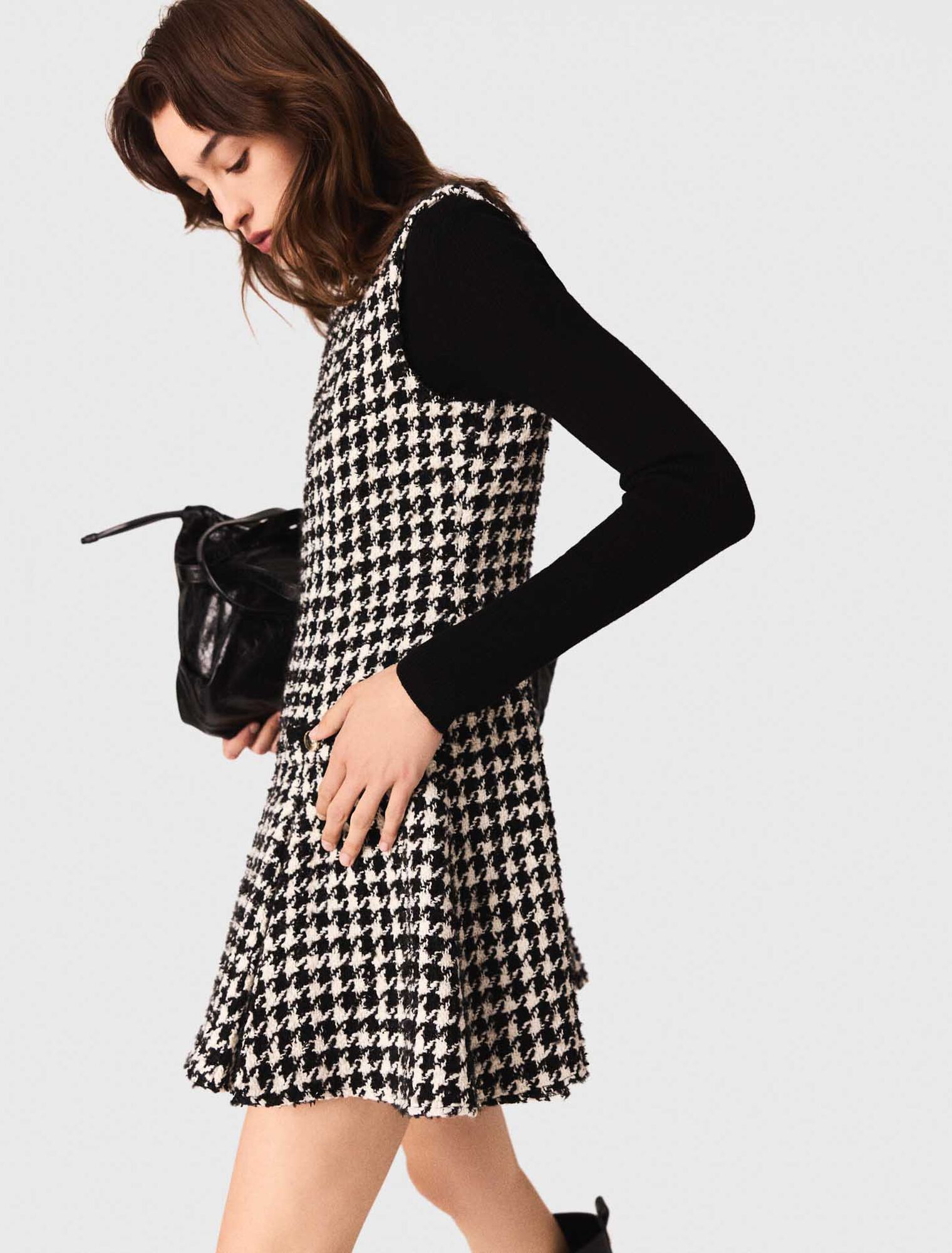Robe en tweed évasée