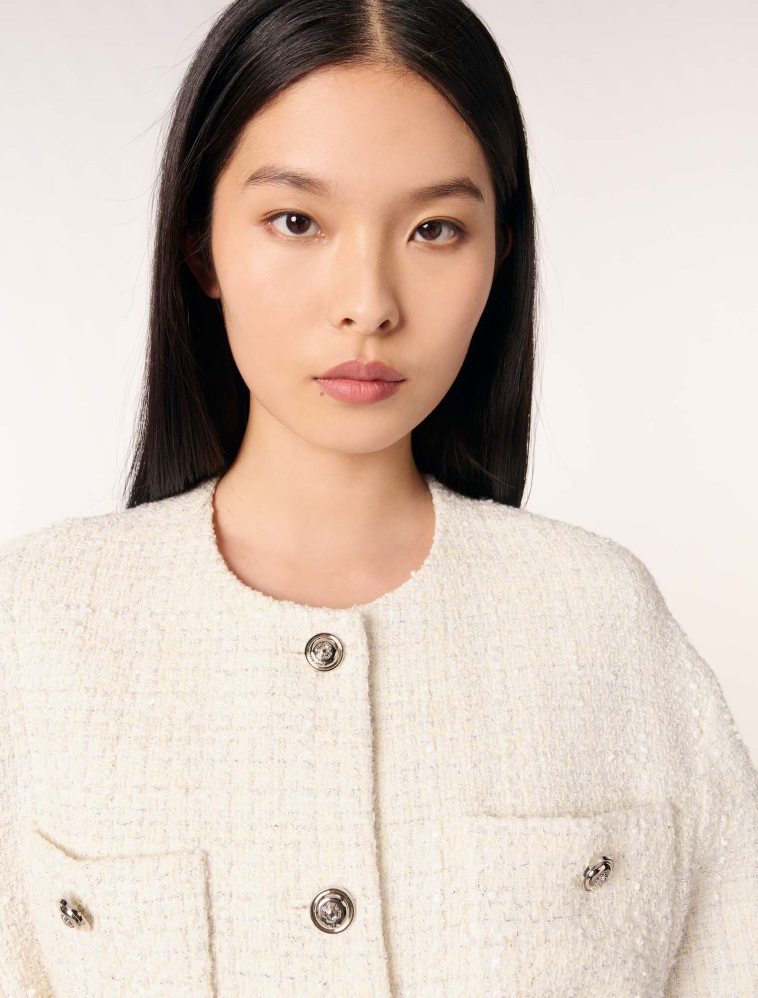 Veste ceinturée en tweed