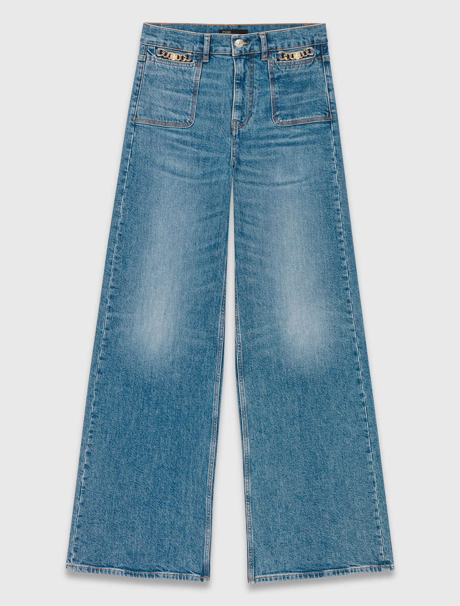 Jean flare avec chaîne