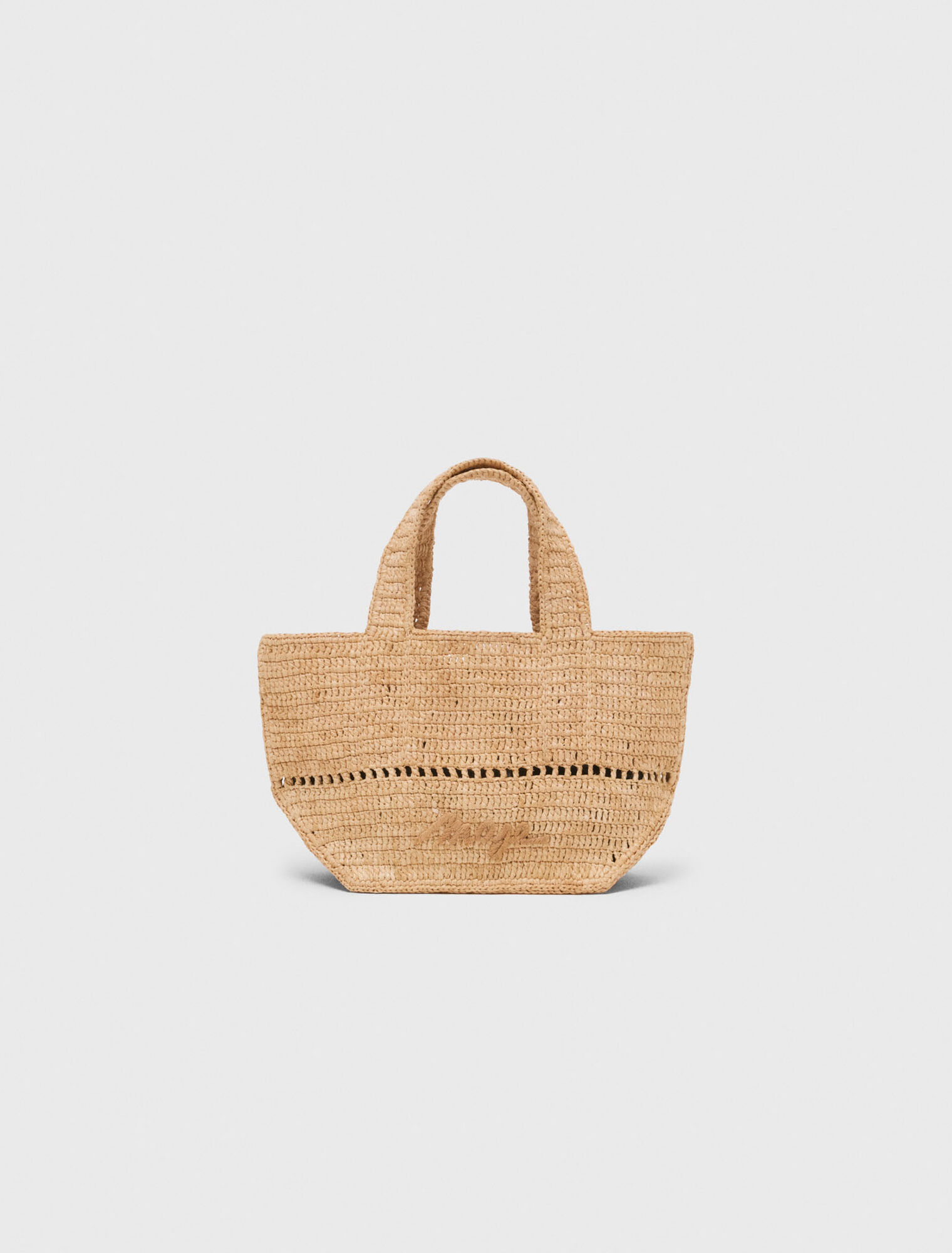 Mini cabas en raphia naturel