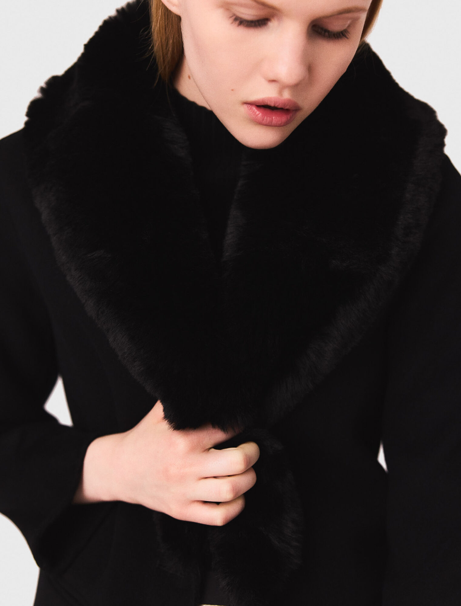 Manteau mi-long double face