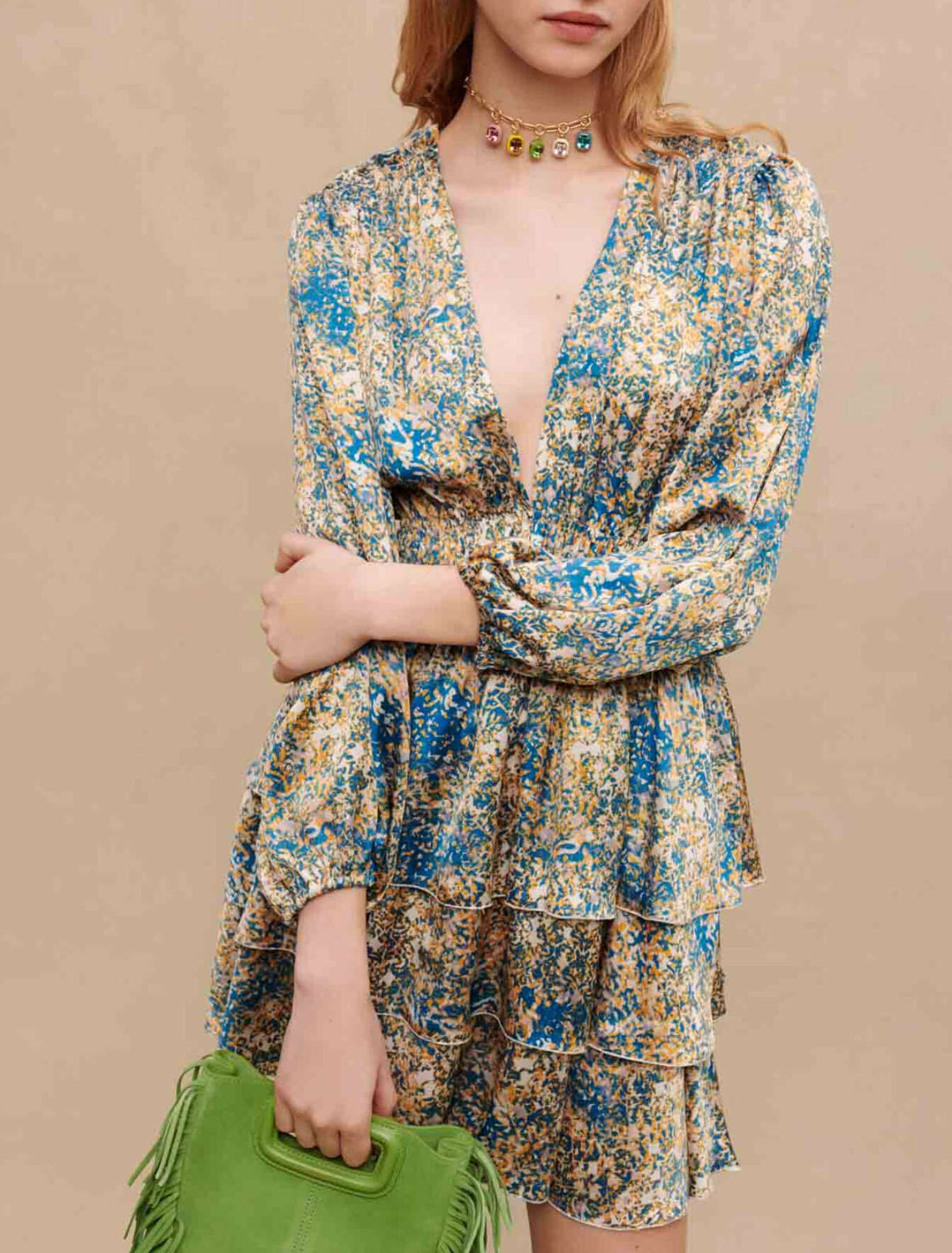Robe courte imprimé abstrait