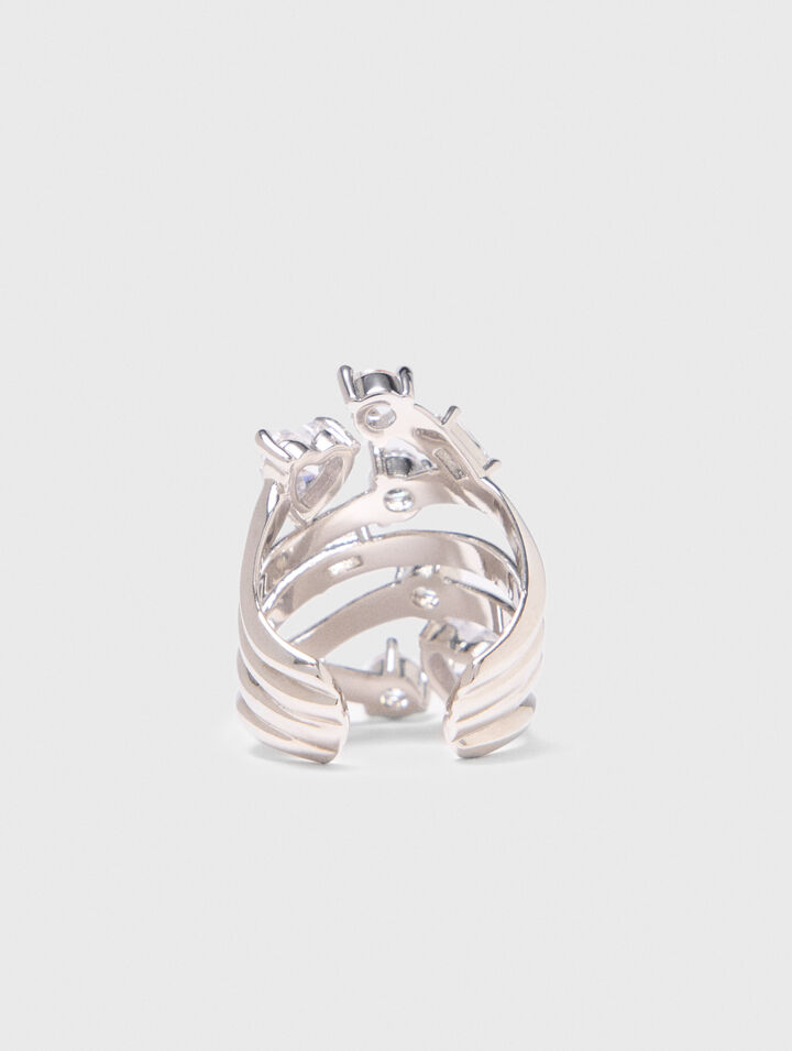Bague multirang strassé