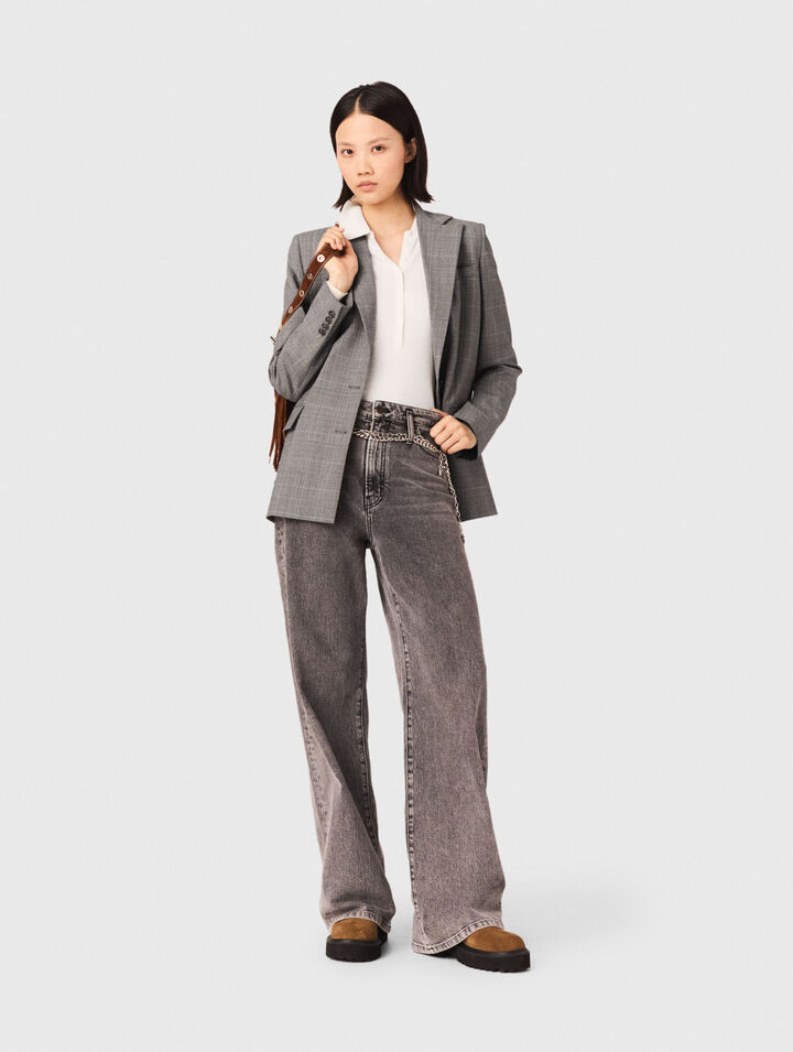 Jean large à ceinture maillons