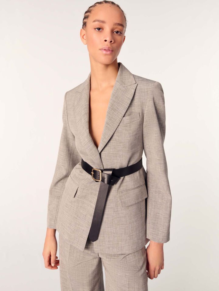 Veste tailleur avec ceinture