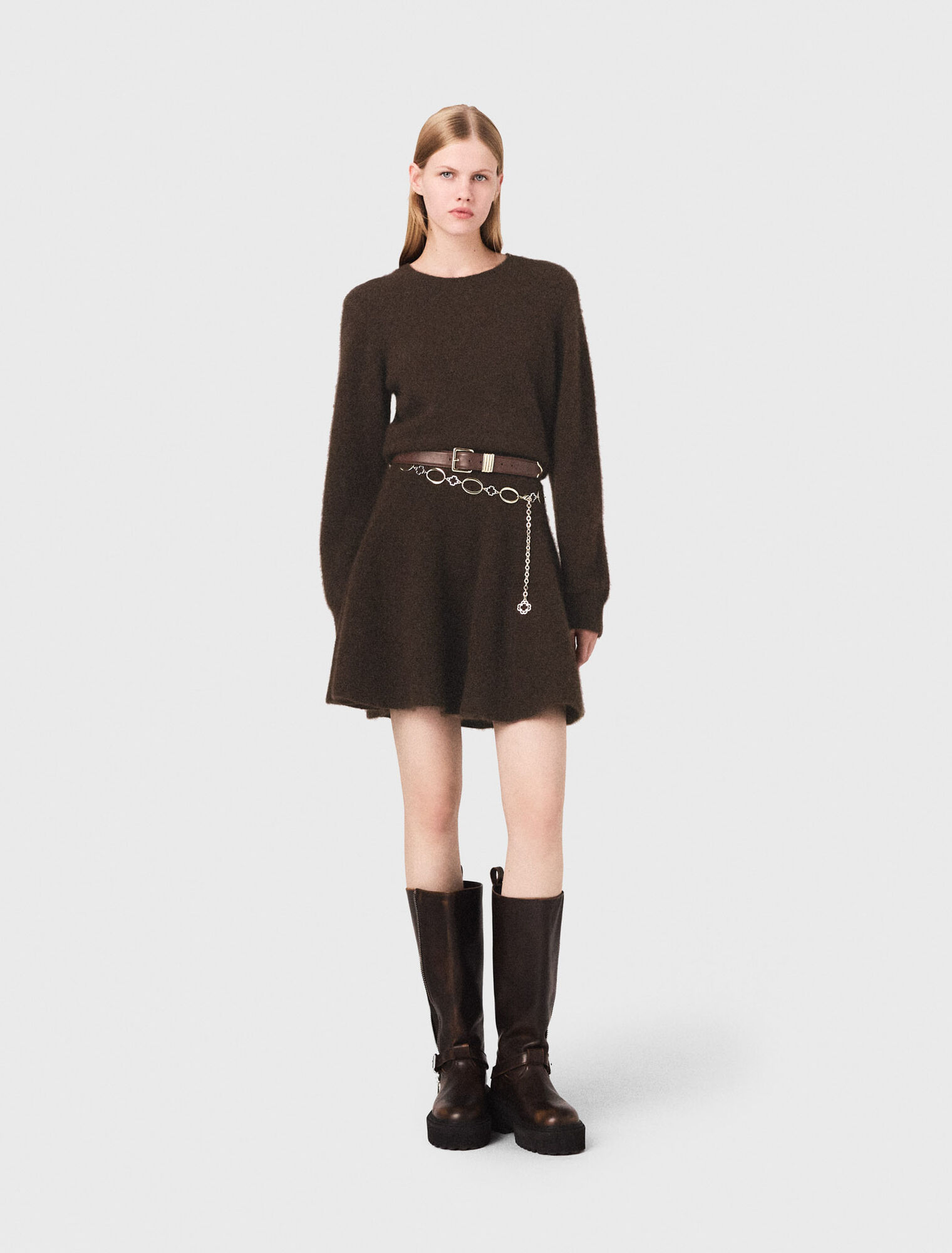 Robe courte en melange de yak