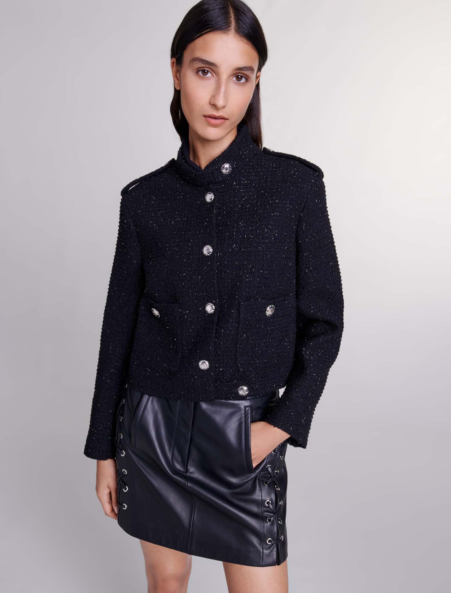 Veste courte en tweed