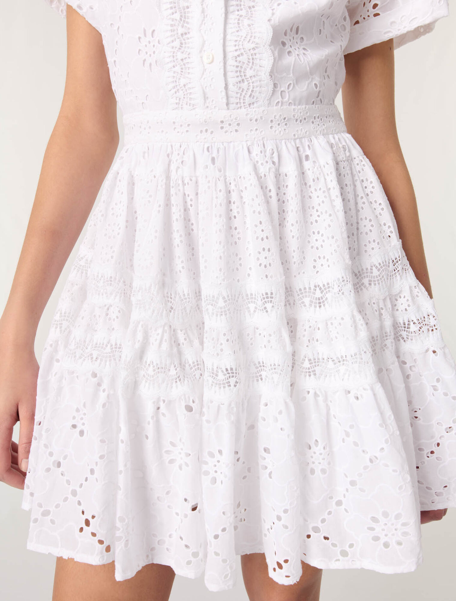 Robe babydoll en broderie