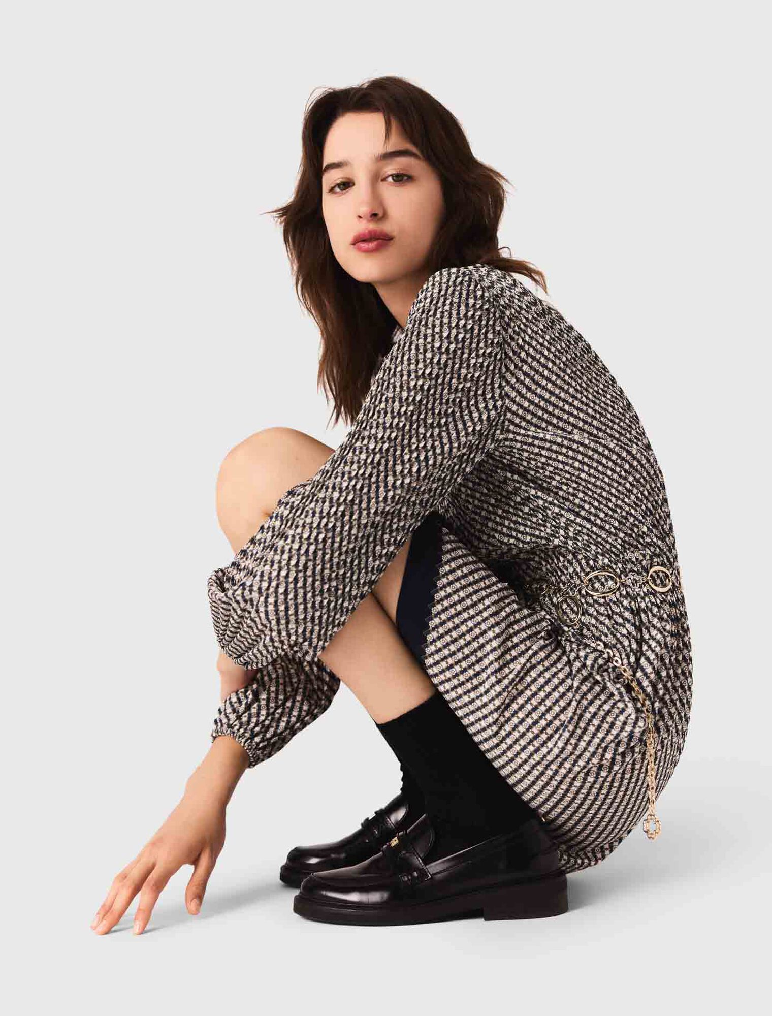 Robe plissée imprimée