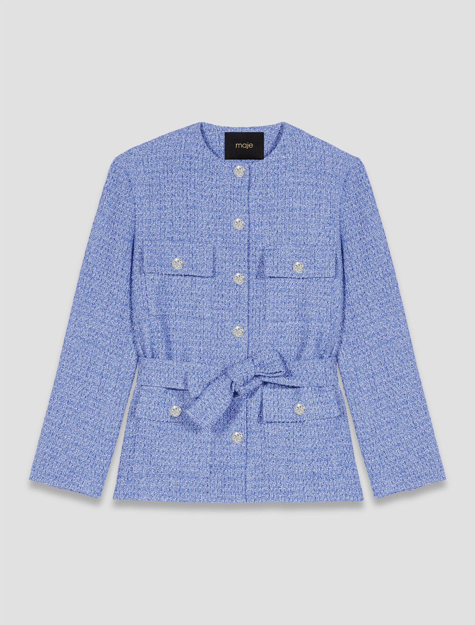 Veste ceinturée en tweed